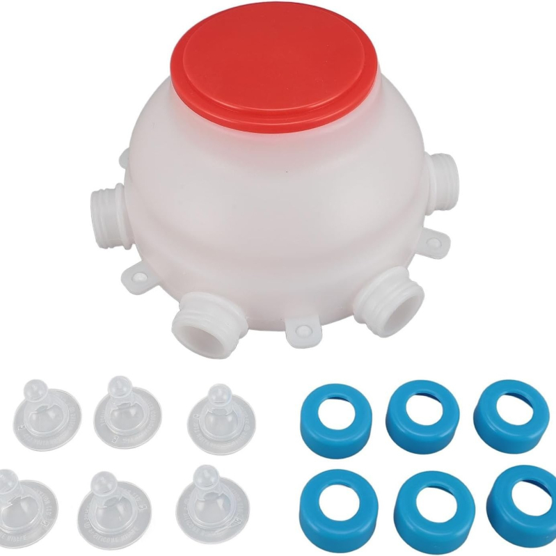 Pieninis šėrimo įrenginys kiauliukams ir avioms su spenelių buteliu