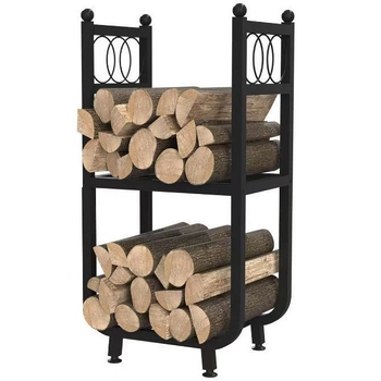 Dvoslojni stalak za drva za unutarnju i vanjsku upotrebu, pogodan za terasu, kamin i ognjište, brend ELLICK