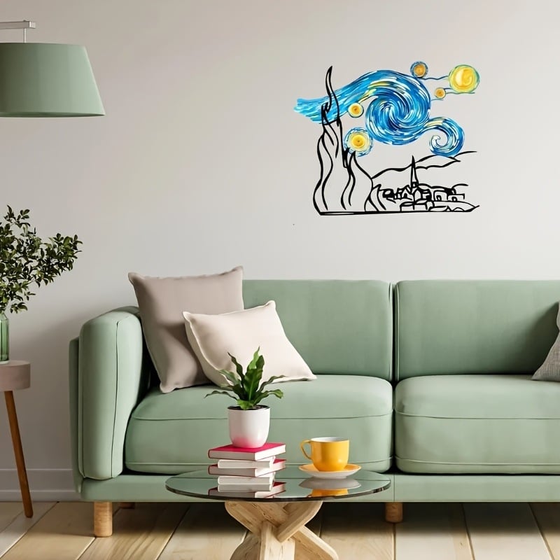 Geležinė geometrinė sienų meno kūrinys, šiuolaikinis minimalistinis stilius, tinkamas namams, biurui, sodui