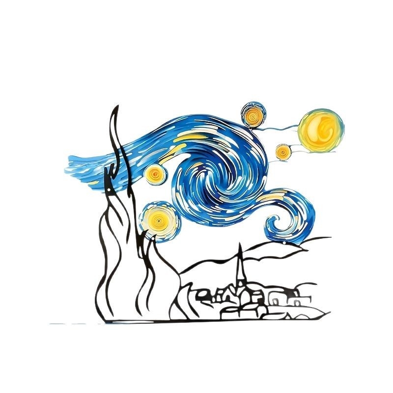 Geležinė geometrinė sienų meno kūrinys, šiuolaikinis minimalistinis stilius, tinkamas namams, biurui, sodui