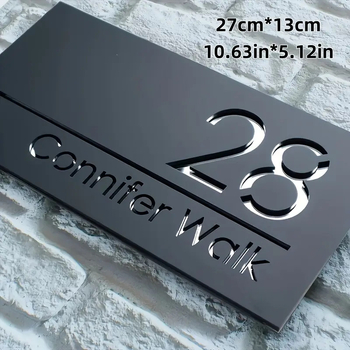 Akrilni reklamni natpis, kvadratni privezak, UV ispis, prilagodljiv, jednostavan modern stil