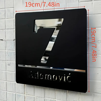 Akrilni reklamni natpis, kvadratni privezak, UV ispis, prilagodljiv, jednostavan modern stil