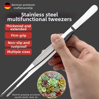 Πινέζα με οδοντωτό άκρο για φυτά ενυδρείου, έντομα και παχύφυτα – εργαλείο με επεκτεινόμενη λαβή; Άκρη: χάλυβας υψηλού άνθρακα; Λαβή: χάλυβας μεσαίου άνθρακα