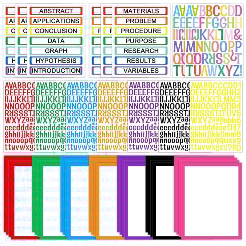 Naljepnica za ploču znanstvenog sajma – PVC samoljepljiva, pravokutnog oblika, debljina 0,1 mm, bijeli podložni papir, tisak u boji