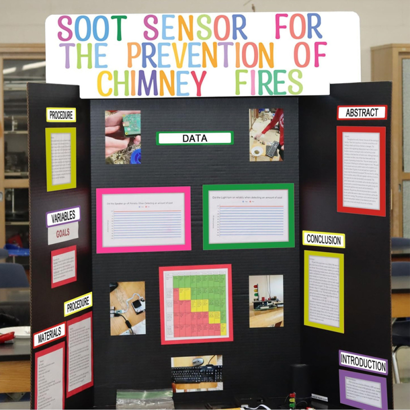 Naljepnica za ploču znanstvenog sajma – PVC samoljepljiva, pravokutnog oblika, debljina 0,1 mm, bijeli podložni papir, tisak u boji