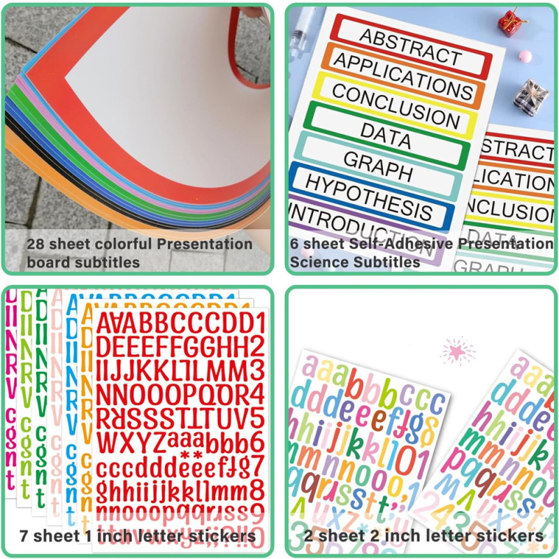 Naljepnica za ploču znanstvenog sajma – PVC samoljepljiva, pravokutnog oblika, debljina 0,1 mm, bijeli podložni papir, tisak u boji