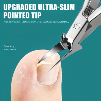 Ψαλίδια νυχιών ποδιού για ενδορριζικά νύχια, πλαστικό + ανοξείδωτο ατσάλι, σχεδιασμός αυλακώσεων νυχιών, εγχώρια μάρκα