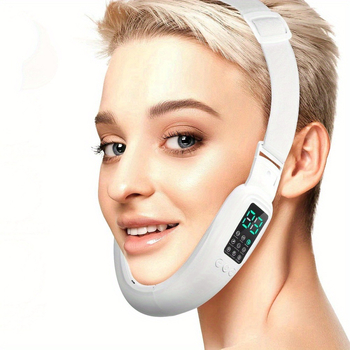 USB-töltésű hordozható arc- és nyakmasszírozó, vibrációs masszázs, 1 masszázsfej