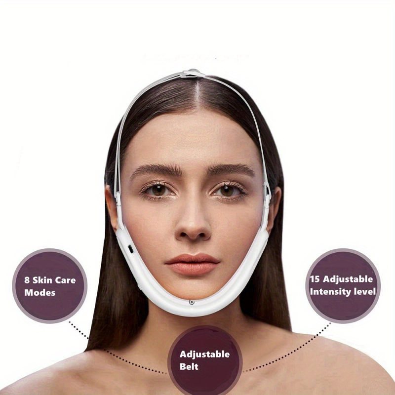 USB-töltésű hordozható arc- és nyakmasszírozó, vibrációs masszázs, 1 masszázsfej