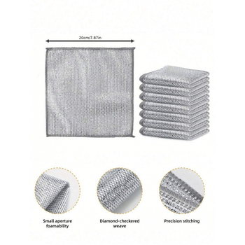 G6028 Čelična scrub pad s mrežastim krpom, jedan komad