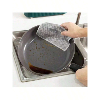 G6028 Čelična scrub pad s mrežastim krpom, jedan komad