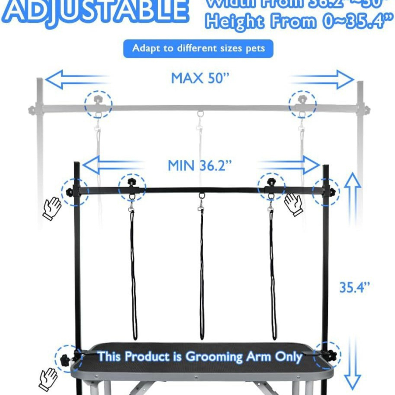 Briga o psa s podesivom visinom, aluminijski okvir, izvlačni remen – Marka Manjiangshu, Artikl 01