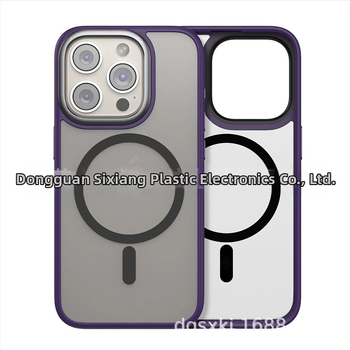 Telefono dėklas iPhone 13/14/15/16 Pro su frostuotu paviršiumi, magnetiniu objektyvu ir 3-in-1 kritimo apsauga (PC+TPU)