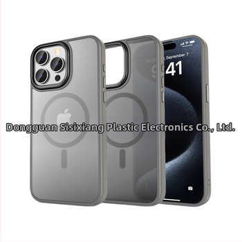 Telefono dėklas iPhone 13/14/15/16 Pro su frostuotu paviršiumi, magnetiniu objektyvu ir 3-in-1 kritimo apsauga (PC+TPU)