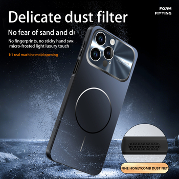 iPhone 17 Pro Max dėklas (Magnetinis, Anti-drop, Matinis PC, Pilna apsauga, Minimalistinis)