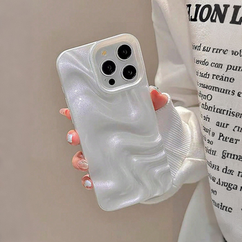 iPhone vāciņš ar spīdīgu ūdens viļņa rakstu, TPU, gravēšana, pret kritienu, Visu-iekļaujošs, vienkāršs stils; saderīgs ar iPhone 11 Pro Max, 12 Pro/Max, 12 mini, 13 Pro/Max, 14 Pro/Max, 14, 14 Max