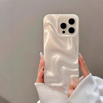 iPhone vāciņš ar spīdīgu ūdens viļņa rakstu, TPU, gravēšana, pret kritienu, Visu-iekļaujošs, vienkāršs stils; saderīgs ar iPhone 11 Pro Max, 12 Pro/Max, 12 mini, 13 Pro/Max, 14 Pro/Max, 14, 14 Max