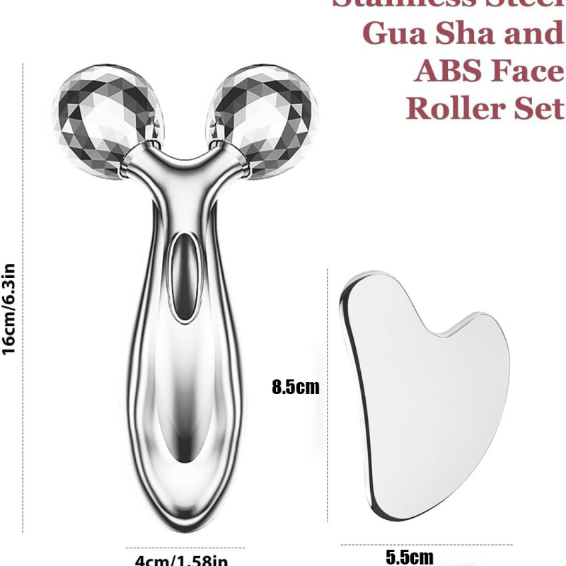 Set TL Scraping Board – oțel inoxidabil 304, masaj facial și corporal Gua Sha, TLGS-026, greutate 250 g