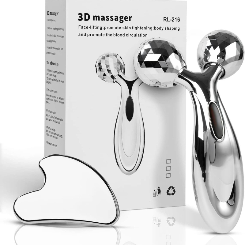 Set TL Scraping Board – oțel inoxidabil 304, masaj facial și corporal Gua Sha, TLGS-026, greutate 250 g