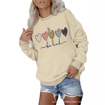 Raidžių atspaudas Hoodie/Fleece marškinėliai, apvali kakla, poliesterio-spandekso mišinys, įprastas ilgis, ilgomis rankovėmis