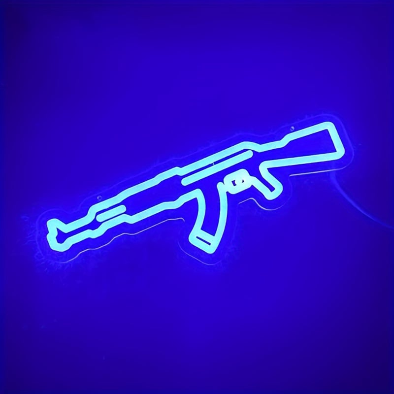 AK47 formas LED dekoratīvā gaisma, E14 kontaktligzda, akrils, 110V, regulējams spilgtums, IP44