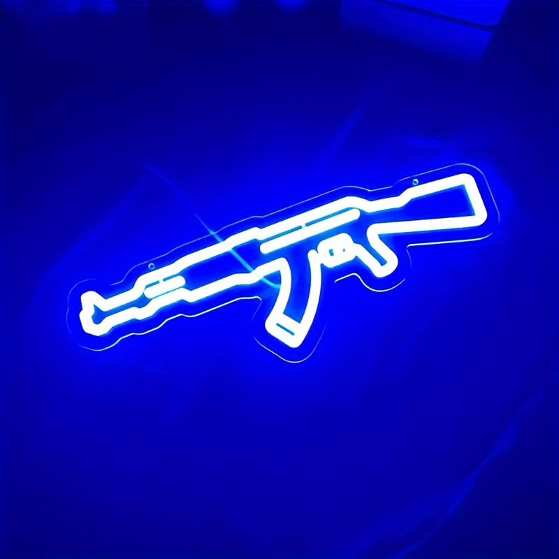 AK47 formas LED dekoratīvā gaisma, E14 kontaktligzda, akrils, 110V, regulējams spilgtums, IP44