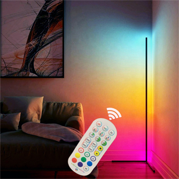 Подова лампа LED светлина, алуминиево тяло, PC абажур, дистанционно управление, обхват 5–10 м² (LED светлина, алуминиево тяло, PC абажур, дистанционно управление, обхват 5–10 м²)