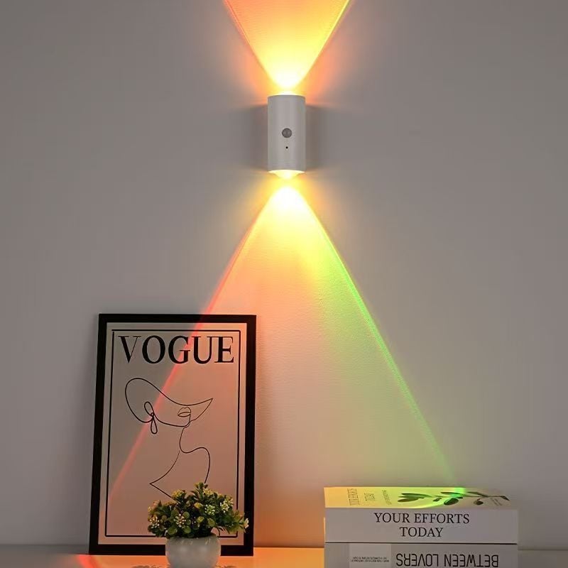 Kültéri falikar intelligens mozgásérzékelővel, kétfejű, energiatakarékos, mágneses töltésű, LED fényforrással