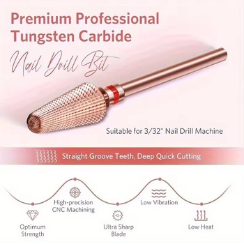 Piecu vienā naglu slīpēšanas galva ar divpusējiem rotējošiem zobiem – ātra nagu noņemšana un mirušās ādas noņemšanas līdzeklis, 10 g, tungsten steel