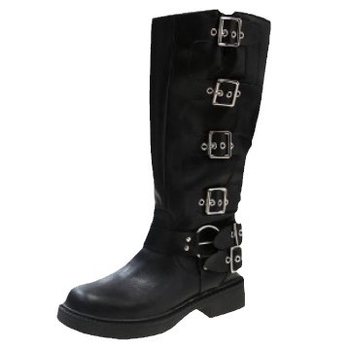 Kavbojų batai retro stiliaus, aukštas vamzdis, vidutinio aukščio kulnas 3–5 cm; viršus: super fiber; padas: guma; kulno forma: stačiakampė