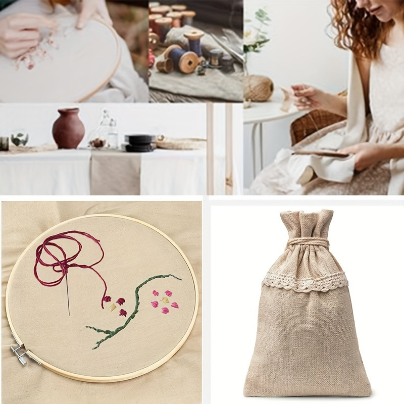 Junji šivana tkanina za DIY projekte – minimalistički stil, poliester-bavunasto-laneno platno za stolnjake i podmetače