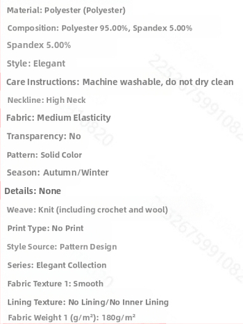 Sieviešu bodijs bodycon ar augstu kaklu, garām piedurknēm, poliestera-elastāna maisījums