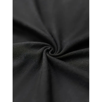 Laisvai krintančio kirpimo medvilninis marškinėliai su apvaliu kaklu, trumpomis rankovėmis, vientisas raštas, 96%+ medvilnė