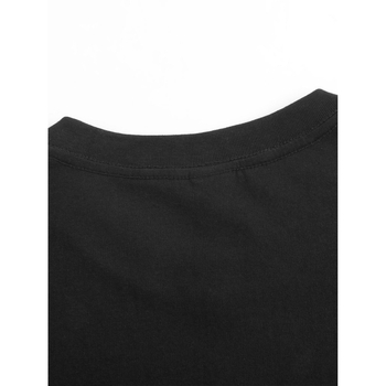 Vyriški medvilniniai marškinėliai su geometriniu raštu ir grafika 'Never Give Up', laisvo kirpimo, trumpomis rankovėmis, šilumos perdavimo spauda