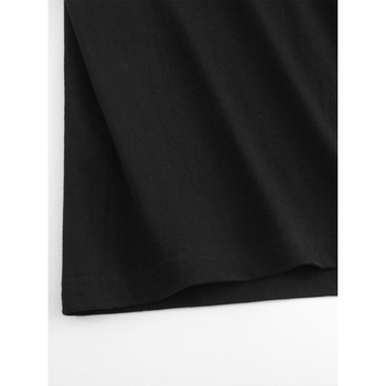 Vyriški medvilniniai marškinėliai su geometriniu raštu ir grafika 'Never Give Up', laisvo kirpimo, trumpomis rankovėmis, šilumos perdavimo spauda