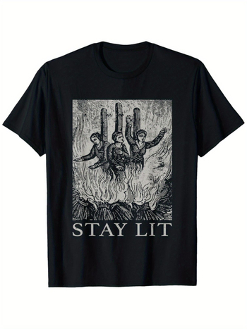 Grafikiniai marškinėliai: Dark Flame Satan Devil Hell Unholy Witch – laisvo kirpimo, trumpomis rankovėmis, apvalus kaklas, 95% medvilnė