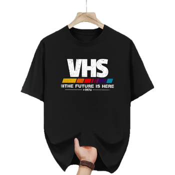 Vyrų trumpų rankovių marškinėliai su apvaliu kaklo linija, prigludęs kirpimas, poliesteris, vasaros spausdinimas