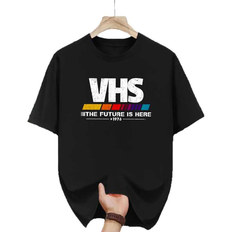 Vyrų trumpų rankovių marškinėliai su apvaliu kaklo linija, prigludęs kirpimas, poliesteris, vasaros spausdinimas