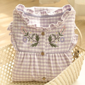 Japāņu stila rakstaina pidžama komplekts – V kakla izgriezums, garas piedurknes, garas bikses