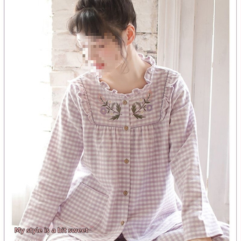 Japāņu stila rakstaina pidžama komplekts – V kakla izgriezums, garas piedurknes, garas bikses