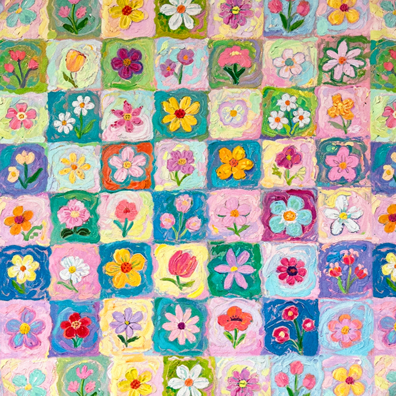 Digitāli drukāts audums apģērbiem ar florālu rakstu un karoto motīvu; 60s kokvilnas satīna audums; sastāvs: 75% bambusa šķiedra, 25% kokvilna; piemērots kleitām, kreklam un svārkiem