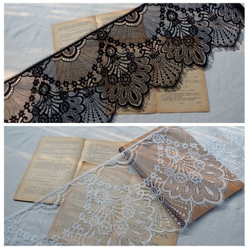 Siuvimo juostelė su blakstienos kraštu, vienpusis vintage stilius, skirta suknelėms ir vėdams; medžiaga: šešiakampė tinklas + poliesterio siūlas; panaudojimas: amatų; prekė: Kita