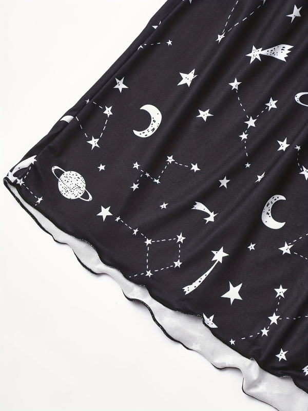 3 dalių moterų pižamos komplektas – pusvelveto audinys, animacinio stiliaus, pavasaris 2025