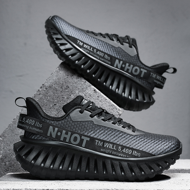 Bėgimo bateliai su kvėpuojančia tinklo viršutine, gumine padas, universalūs, raištelių užsegimas, smūgių sugėrimas ir energijos atgavimas