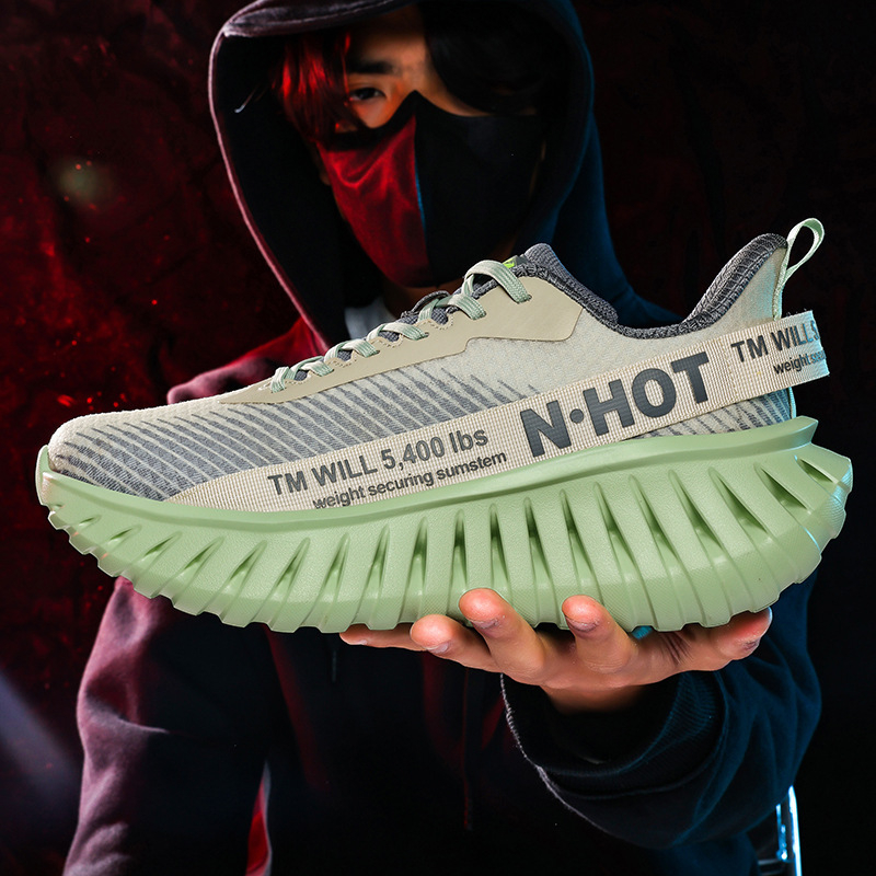 Bėgimo bateliai su kvėpuojančia tinklo viršutine, gumine padas, universalūs, raištelių užsegimas, smūgių sugėrimas ir energijos atgavimas