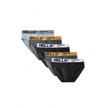 Vyrų apatiniai - 5 vnt bokseriai, kvėpuojantys, žemas juosmuo, 100% akrilas