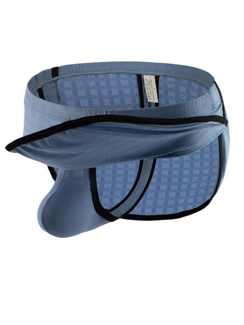 Vyrų kvėpuojančios medvilninės apatinės kelnaitės su aukšta juosmeniu ir PVC įdėklu kirkšnies zonoje, pavasariui.