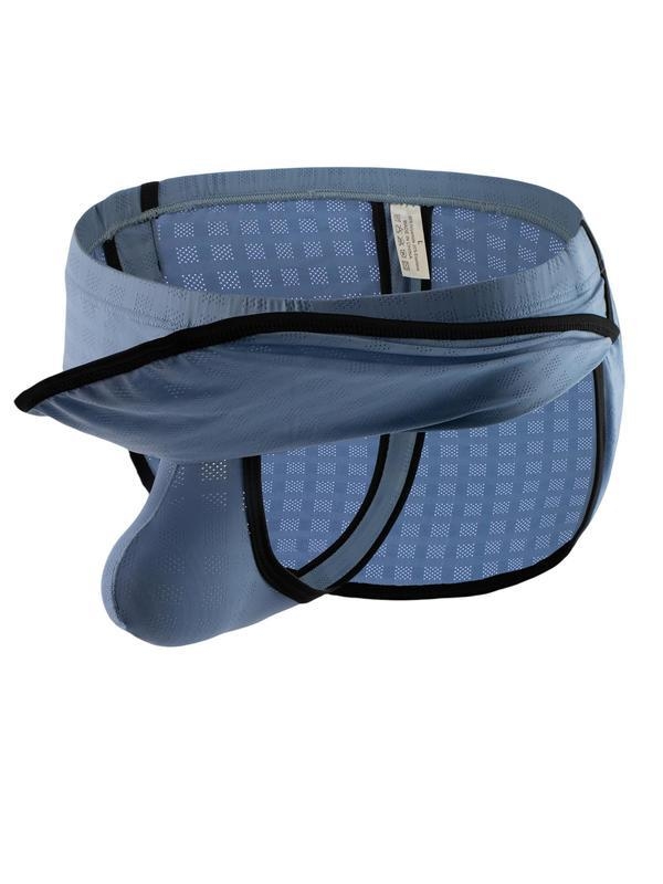 Vyrų kvėpuojančios medvilninės apatinės kelnaitės su aukšta juosmeniu ir PVC įdėklu kirkšnies zonoje, pavasariui.