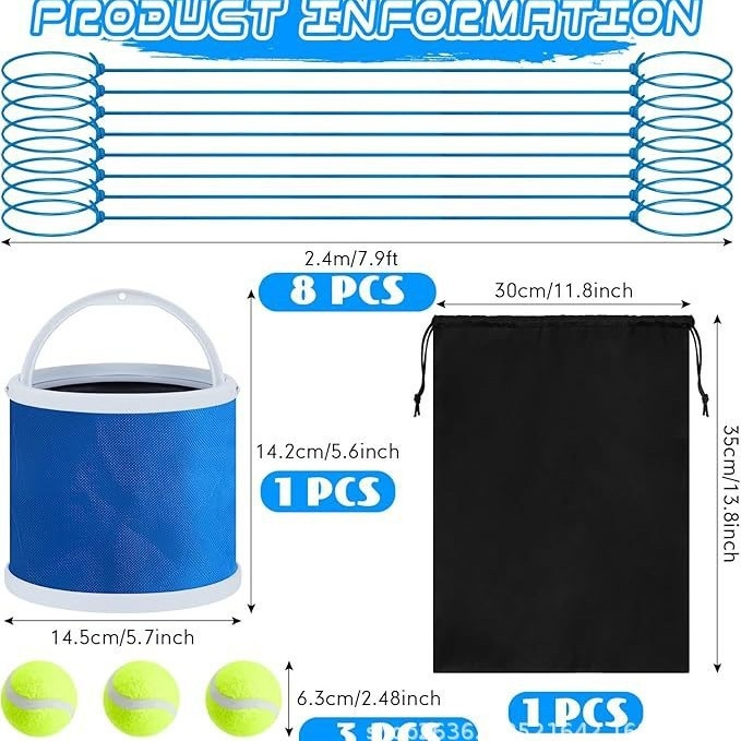 Bucket Ball ομαδικό σετ παιχνιδιών για υπαίθριες οικογενειακές δραστηριότητες, plush υλικό, ηλικία 15–35, Έκδοση 2025