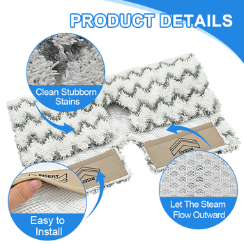 Плат за парова моп Shark за модели P3/P5/P8 (S3973D, S3973, S5003D, S6002) - материал: влакна